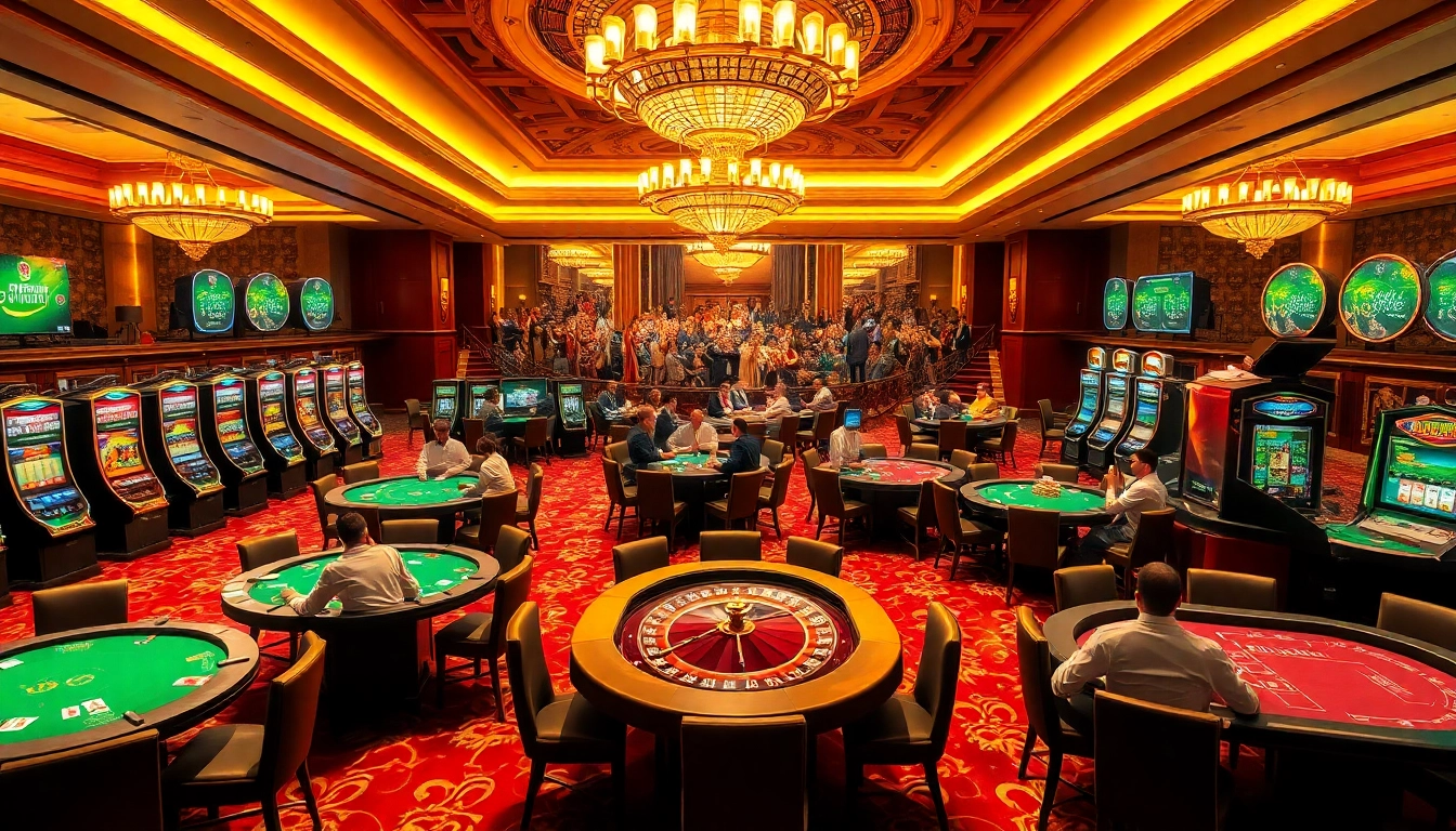 Experience the thrill of victory at enew88.com as players engage in exciting casino games with vibrant atmosphere and winning moments.